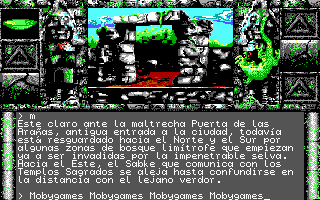Chichén Itzá (DOS) screenshot: The spider portal (EGA)