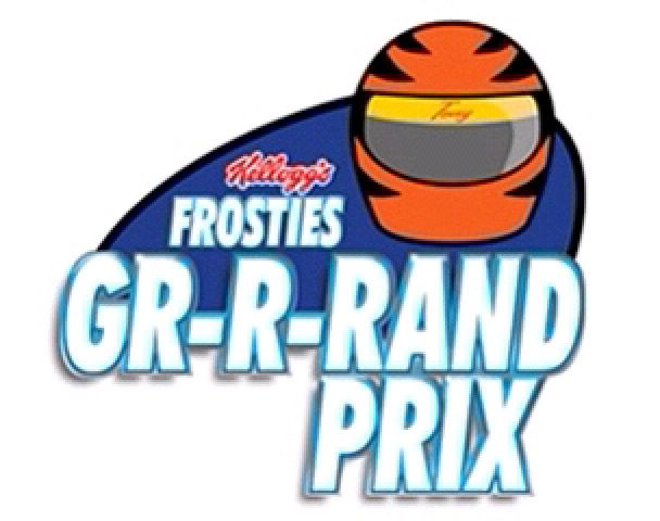 Kellogg's Frosties Gr-r-rand Prix (Windows) screenshot: Title image at the end of a pre-rendered introduction video.