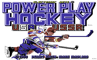 Powerplay Hockey (Commodore 64) screenshot: Title screen