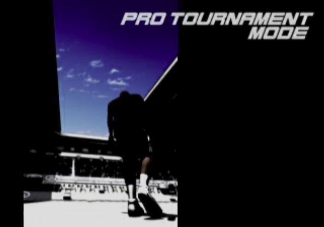 Smash Court Tennis: Pro Tournament (PlayStation 2) screenshot: The Pro Tournament mode starts with a monochrome slideshow over which a commentator intones phrases like "Have you got what it takes to make it to the top?"