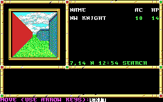 Neverwinter Nights (DOS) screenshot: Multi-colored walls