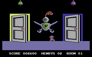 Henry's House (Commodore 64) screenshot: Going to the next room