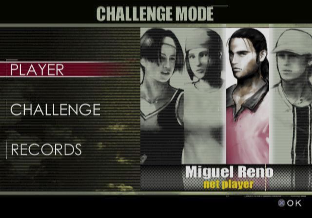 Smash Court Tennis: Pro Tournament (PlayStation 2) screenshot: The Challenge mode uses different people