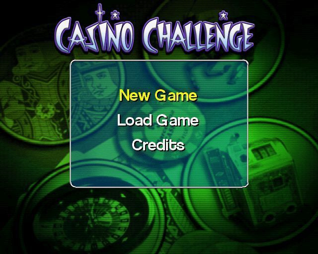 Casino Challenge (PlayStation 2) screenshot: There's no animation at the start of the game<br>First time through it checks for a memory card and saves the game then displays the main menu