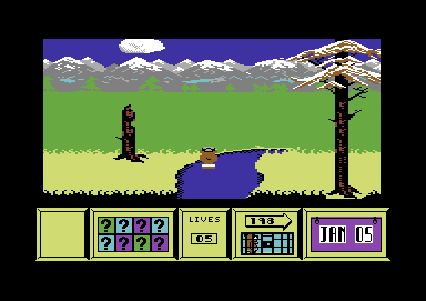 Yogi Bear (Commodore 64) screenshot: Drowning