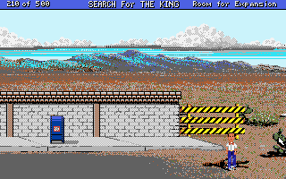 Les Manley in: Search for the King (DOS) screenshot: In Las Vegas.