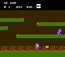 Ninja Kid (NES) screenshot: Hot ninja on ninja action