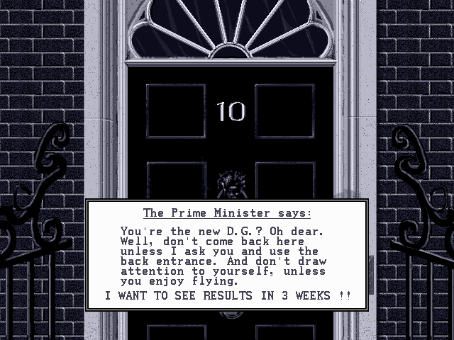 Floor 13 (DOS) screenshot: The Prime Minister's House