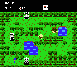 Ninja Kid (NES) screenshot: Overhead map