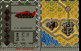 <small>Battle Isle: Scenario Disk Volume One (DOS) screenshot:</small><br> T-3 Scorpion