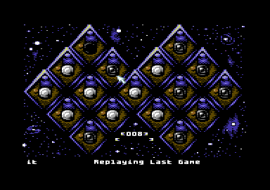 Entity (Commodore 64) screenshot: You can replay games