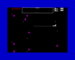 Orbiter (ZX Spectrum) screenshot: Original version nº 3 (1982) - A swarm of magentas