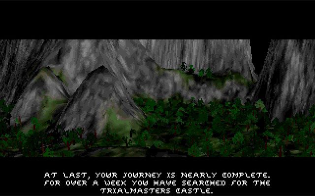 Trial by Magic (DOS) screenshot: Intro: Searching for the Trialmasters Castle
