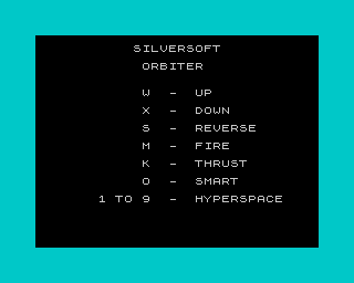 Orbiter (ZX Spectrum) screenshot: Original version nº 3 (1982) - Loading Screen.