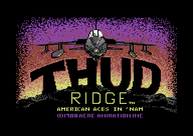 Thud Ridge: American Aces in 'Nam (Commodore 64) screenshot: Main menu