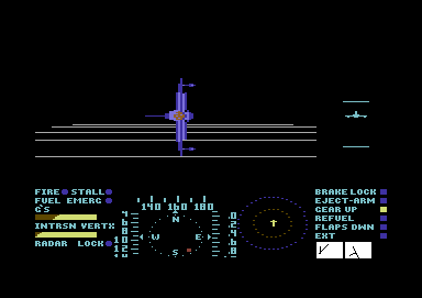 Thud Ridge: American Aces in 'Nam (Commodore 64) screenshot: Tilting