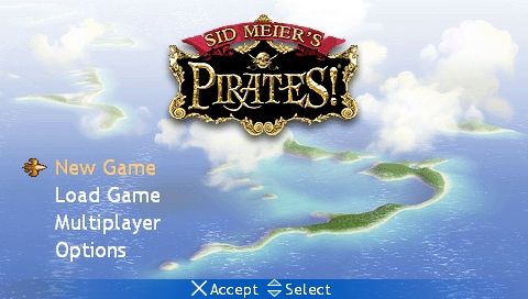 Sid Meier's Pirates! (PSP) screenshot: Main menu