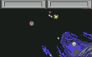 Blasteroids (Commodore 64) screenshot: Ship destroyed