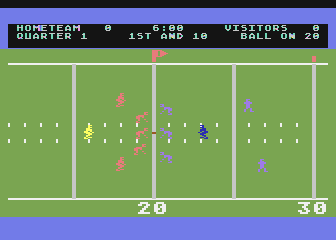 RealSports Football (Atari 8-bit) screenshot: Hut! Hut!