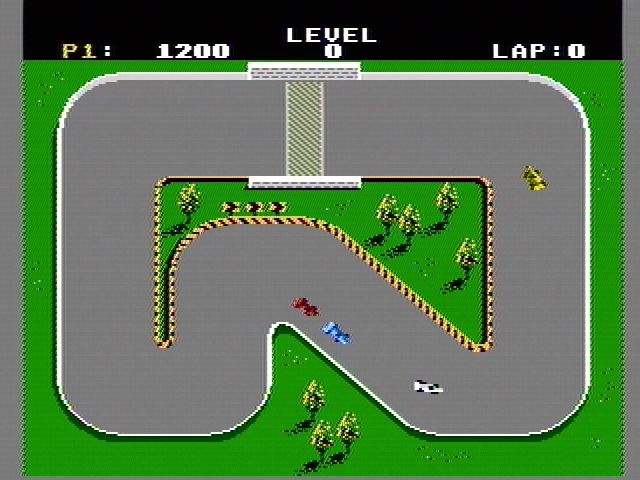 Super Sprint (NES) screenshot: The first race