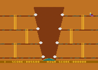 Canyon Climber (Atari 8-bit) screenshot: ...to blow them all up!