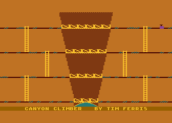 Canyon Climber (Atari 8-bit) screenshot: Title Screen