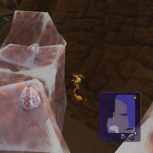 Ty the Tasmanian Tiger 2: Bush Rescue (PlayStation 2) screenshot: These opal bags are inside an ice cube, Ty will need to use his flamerang to melt his way through