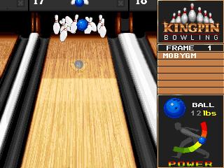 Kingpin: Arcade Sports Bowling (DOS) screenshot: End of the lane