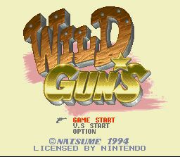 Wild Guns (SNES) screenshot: Title Screen