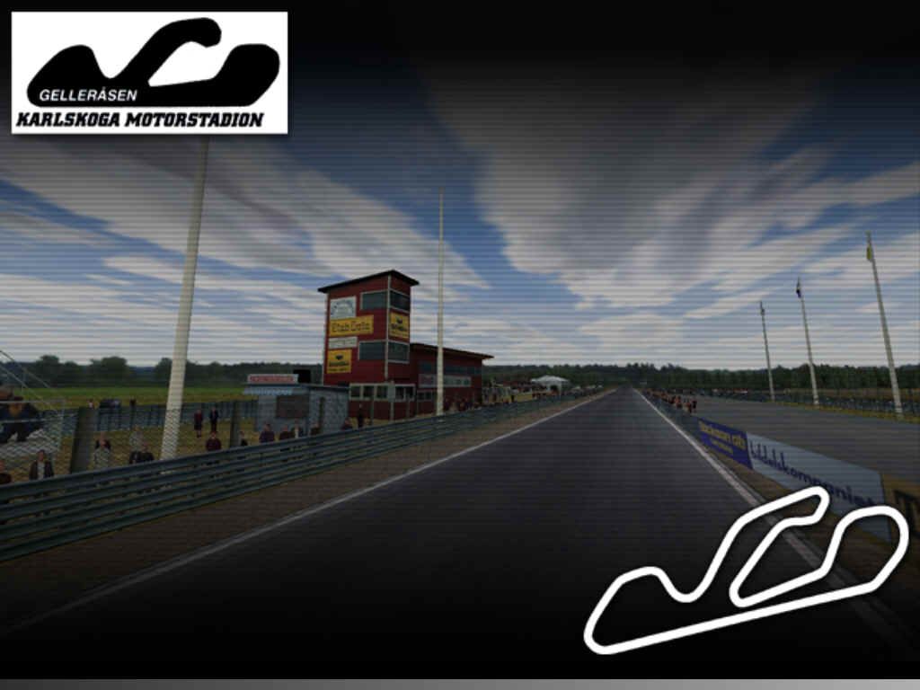 Swedish Touring Car Championship 2 (Windows) screenshot: Loading screen of one of the tracks in the game; looks like it's gonna be a rainy day...