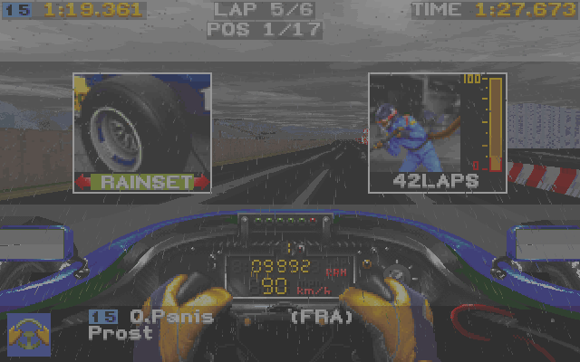 Screenshot of Prost Grand Prix 1998 (DOS, 1998) - MobyGames