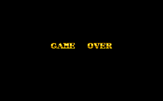 Operation Carnage (DOS) screenshot: Game over!