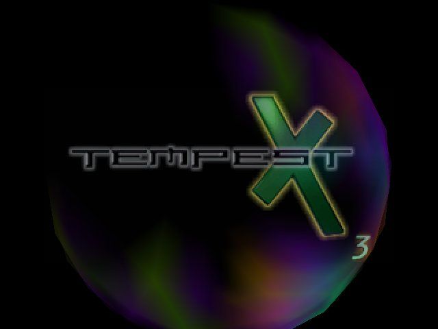 Tempest X3 (PlayStation) screenshot: The title screen. A bit of an understatement compared to the Jaguar version...