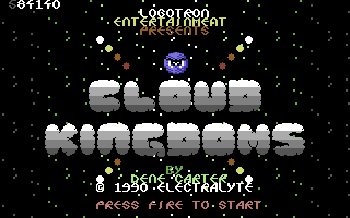 Cloud Kingdoms (Commodore 64) screenshot: Title screen
