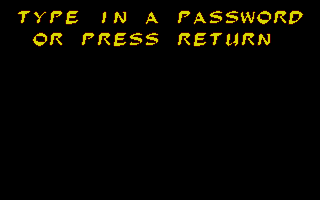 Revelation (DOS) screenshot: Load a game through a password system. (VGA)