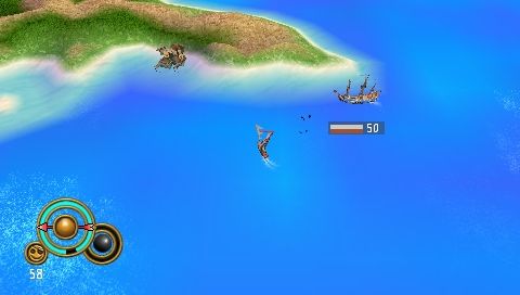 Sid Meier's Pirates! (PSP) screenshot: Battle at sea