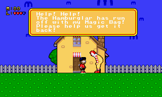 M.C. Kids (DOS) screenshot: Ronald gives you a vital mission.