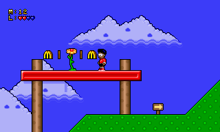 M.C. Kids (DOS) screenshot: Mind the evil vegetation!
