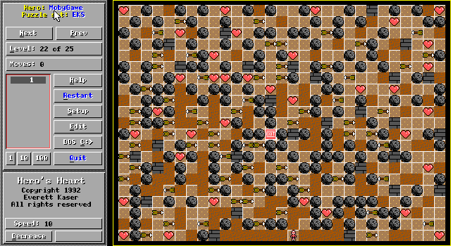 Hero's Heart (DOS) screenshot: Could there be more than one true path through this mess? I leave that as an exercise for the reader.