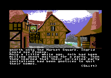Ingrid's Back! (Commodore 64) screenshot: Game start