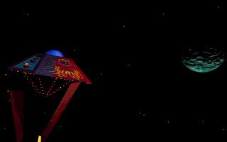 Star Crusader (DOS) screenshot: Intro: back to the mothership