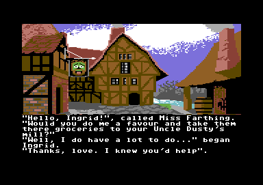 Ingrid's Back! (Commodore 64) screenshot: Conversation