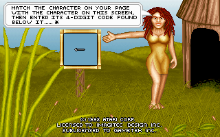 The Humans (DOS) screenshot: Copy protection