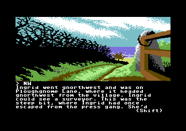 Ingrid's Back! (Commodore 64) screenshot: Can I have a Ploughgnome's lunch?