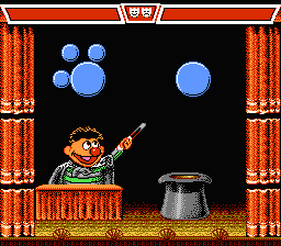 Sesame Street 1 2 3 (NES) screenshot: The most advanced stage: build a shape out of smaller parts