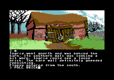 Ingrid's Back! (Commodore 64) screenshot: Bricking it