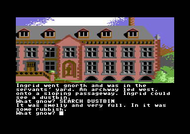 Ingrid's Back! (Commodore 64) screenshot: Starting to snoop
