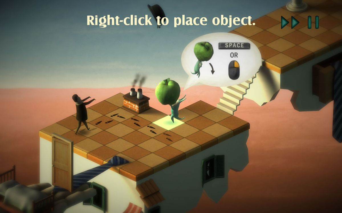 Back to Bed (Windows) screenshot: The interactive tutorial early in the game