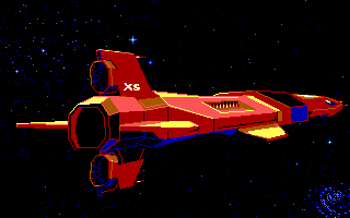 Battle Isle (DOS) screenshot: The Interstellar Shuttle AX 438 (EGA)