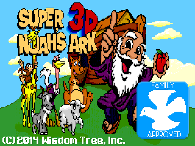 Super Noah's Ark 3-D (Windows) screenshot: Title screen